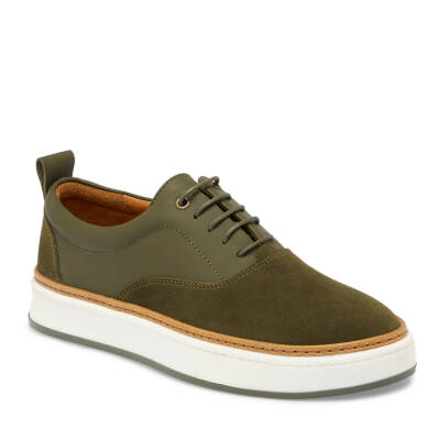 Haki Süet Deri Erkek Sneaker - E24S1AY57070-J86 - 1