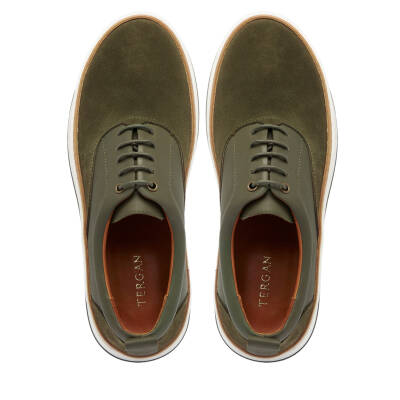 Haki Süet Deri Erkek Sneaker - E24S1AY57070-J86 - 5