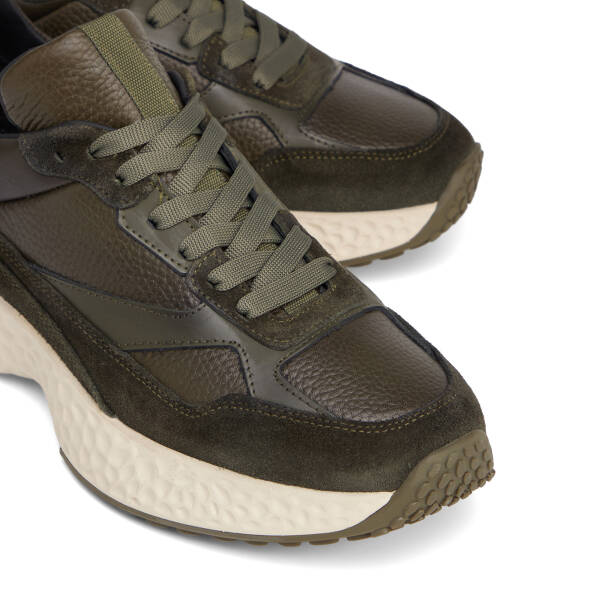 HAKİ-SÜET / HAKİ-DERİ Hakiki Süet Deri Erkek Sneaker - E26S1AY57829-V4V - 3