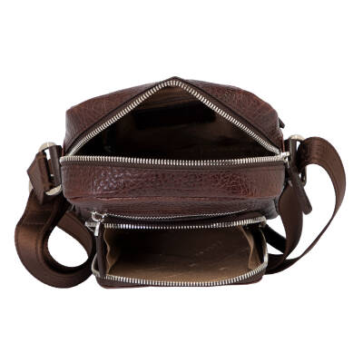 Kahve Deri Erkek Çapraz Askılı Çanta - S1AC00021430-P7Y - 4