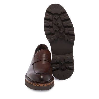Kahve Deri Erkek Casual Ayakkabı - E23S1AY56535-A24 - 4