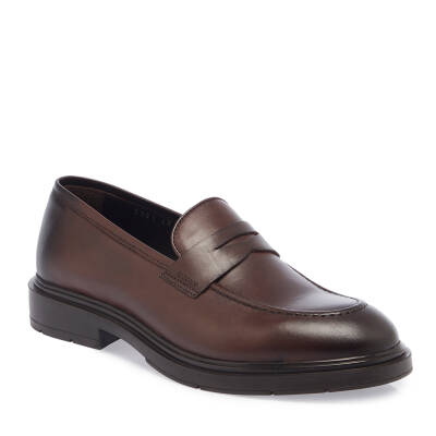 Kahve Deri Erkek Casual Ayakkabı - E23S1AY56540-A24 