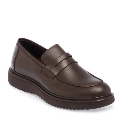 Kahve Deri Erkek Casual Ayakkabı - E24S1AY56944-B90 - 1