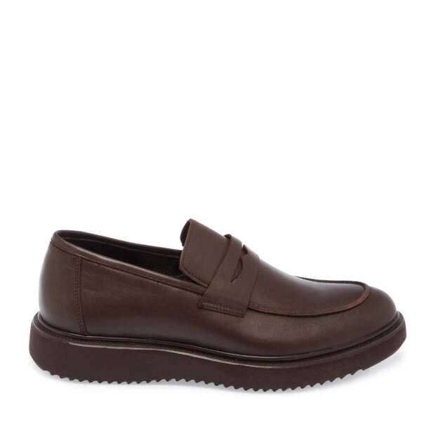 Kahve Deri Erkek Casual Ayakkabı - E24S1AY56944-B90 - 3