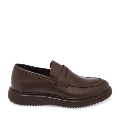 Kahve Deri Erkek Casual Ayakkabı - E24S1AY56944-B90 - 3