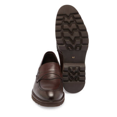 Kahve Deri Erkek Casual Ayakkabı - E24S1AY56964-B90 - 4