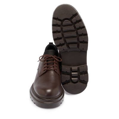Kahve Deri Erkek Casual Ayakkabı - E24S1AY57025-A42 - 4