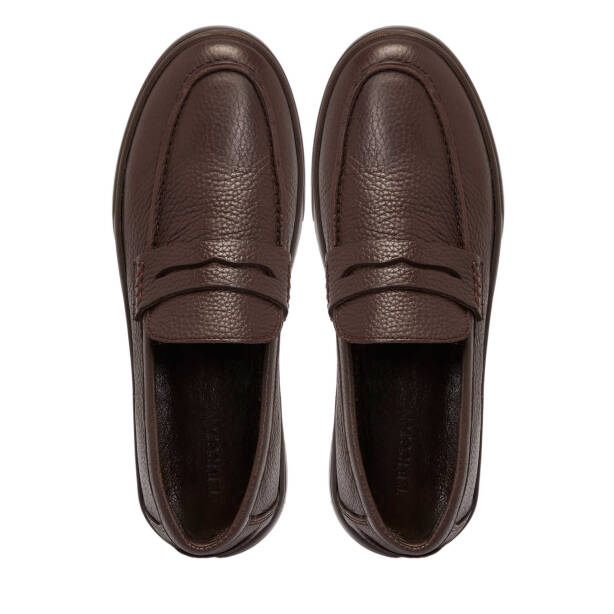 Kahve Deri Erkek Casual Ayakkabı - E25S1AY57476-A42 - 5