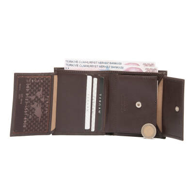 Kahve Deri Erkek Cüzdan - S1CE00001408-B07 - 3