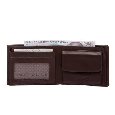 Kahve Deri Erkek Cüzdan - S1CE00001590-D38 - 2