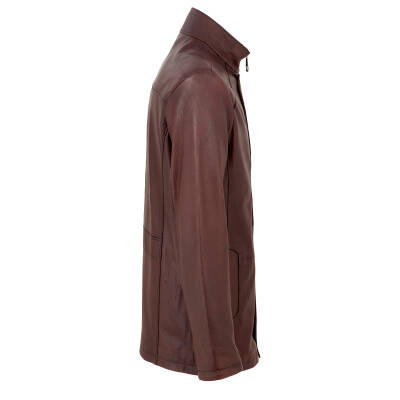 Kahve Deri Erkek Deri Mont - E22KDM310399-R4W - 3