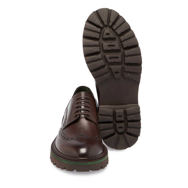 Kahve Deri Erkek Klasik Ayakkabı - E24S1AY57069-B90 - 4