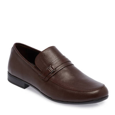  Kahve Deri Erkek Loafer - E24I1AY56594-A24 - 1