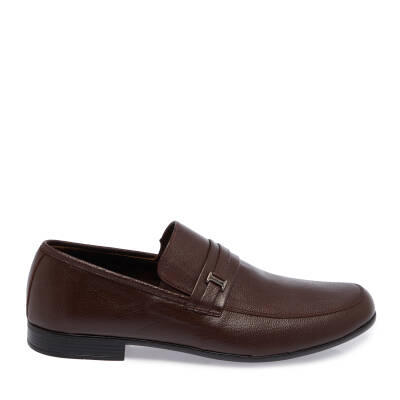  Kahve Deri Erkek Loafer - E24I1AY56594-A24 - 3
