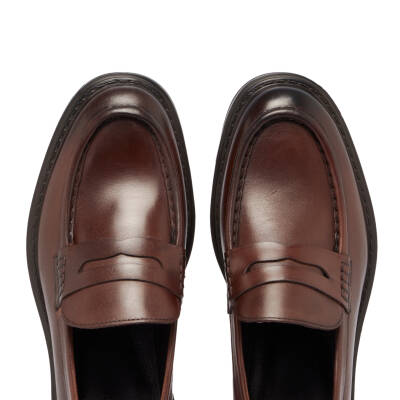 Kahve Deri Erkek Loafer - E24S1AY57041-B90 - 5
