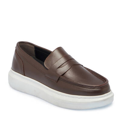  Kahve Deri Erkek Loafer - E24S1AY57251-A24 