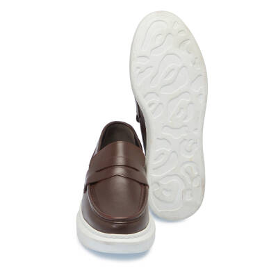  Kahve Deri Erkek Loafer - E24S1AY57251-A24 - 4