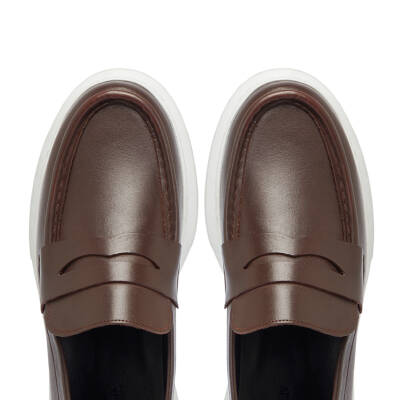  Kahve Deri Erkek Loafer - E24S1AY57251-A24 - 5