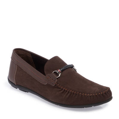 Kahve Deri Erkek Loafer - E25I1AY57157-A39 - 1