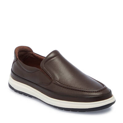 Kahve Deri Erkek Loafer - E25I1AY57290-A24 - 1