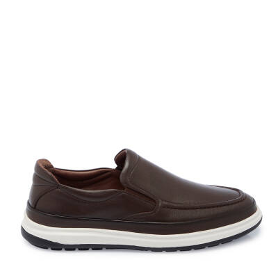 Kahve Deri Erkek Loafer - E25I1AY57290-A24 - 3