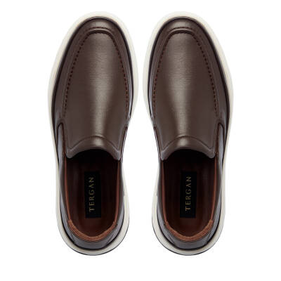 Kahve Deri Erkek Loafer - E25I1AY57290-A24 - 5