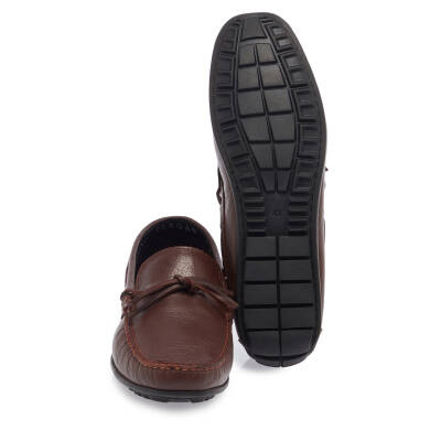 Kahve Deri Erkek Loafer - E25I1AY57297-A42 - 4