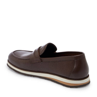 Kahve Deri Erkek Loafer - E25I1AY57341-B90 - 2