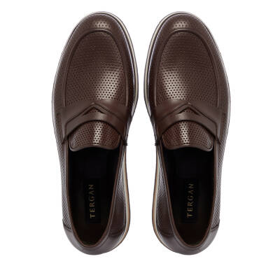Kahve Deri Erkek Loafer - E25I1AY57341-B90 - 5