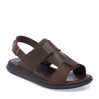  Kahve Deri Erkek Sandalet - E24Y1SN56652-A24 
