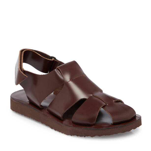Kahve Deri Erkek Sandalet - E24Y1SN56793-A24 - 1