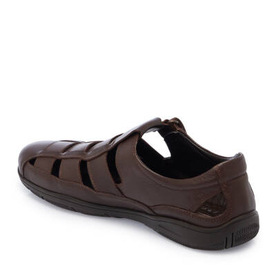 Kahve Deri Erkek Sandalet - E25Y1SN57327-A24 - 2
