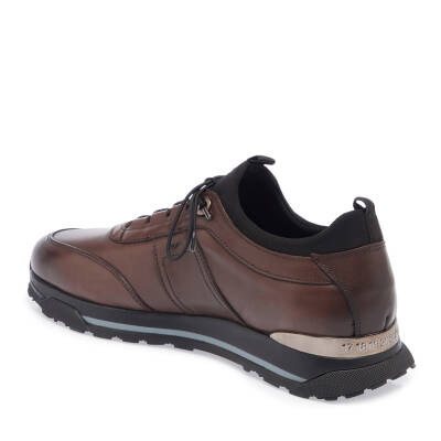  Kahve Deri Erkek Sneaker - E23S1AY56353-A24 - 2