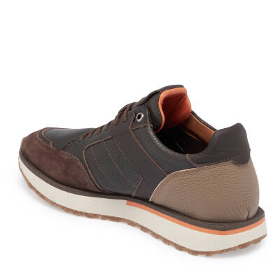  Kahve Deri Erkek Sneaker - E23S1AY56381-A24 - 2