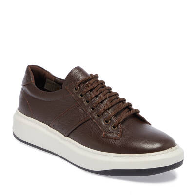  Kahve Deri Erkek Sneaker - E23S1AY56404-A24 