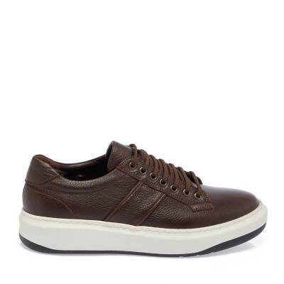  Kahve Deri Erkek Sneaker - E23S1AY56404-A24 - 3