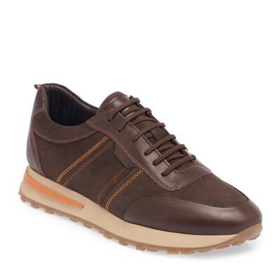  Kahve Deri Erkek Sneaker - E23S1AY56406-A24 