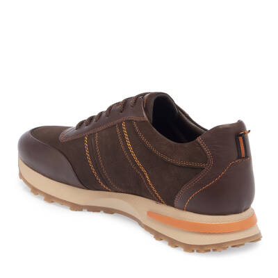  Kahve Deri Erkek Sneaker - E23S1AY56406-A24 - 2