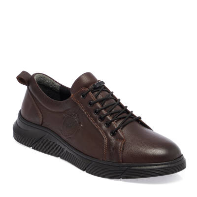  Kahve Deri Erkek Sneaker - E23S1AY56411-A24 