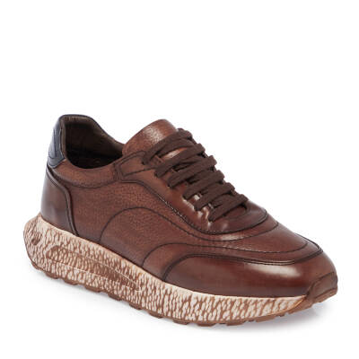  Kahve Deri Erkek Sneaker - E23S1AY56494-A42 