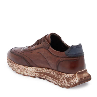  Kahve Deri Erkek Sneaker - E23S1AY56494-A42 - 2