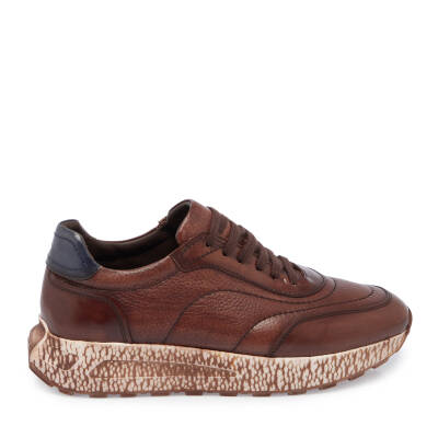  Kahve Deri Erkek Sneaker - E23S1AY56494-A42 - 3