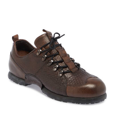 Kahve Deri Erkek Sneaker - E23S1AY56506-O8D 