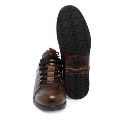 Kahve Deri Erkek Sneaker - E23S1AY56506-O8D - 4