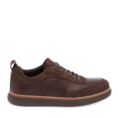  Kahve Deri Erkek Sneaker - E23S1AY56512-H2D - 3