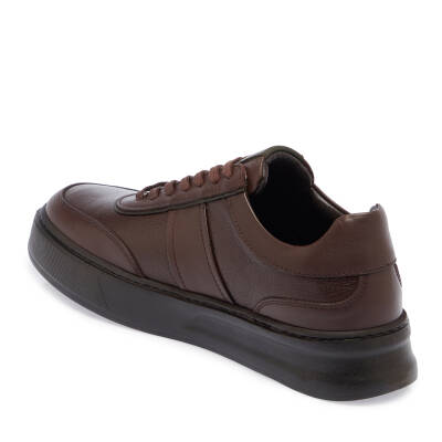  Kahve Deri Erkek Sneaker - E23S1AY56566-A24 - 2