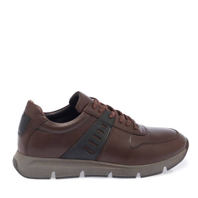  Kahve Deri Erkek Sneaker - E23S1AY56574-B90 - 3