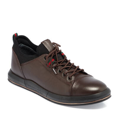  Kahve Deri Erkek Sneaker - E24I1AY56623-A24 