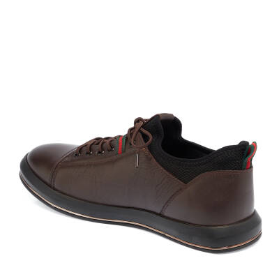  Kahve Deri Erkek Sneaker - E24I1AY56623-A24 - 2