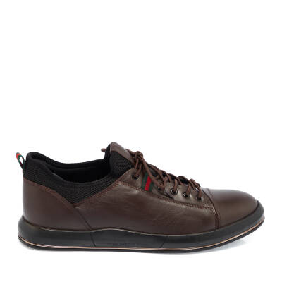  Kahve Deri Erkek Sneaker - E24I1AY56623-A24 - 3